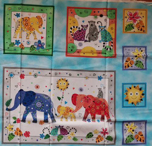 Panel Playful Elephants