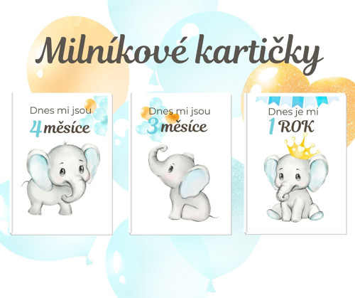Milníkové kartičky - pro chlapečka