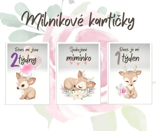 Milníkové kartičky pro miminko