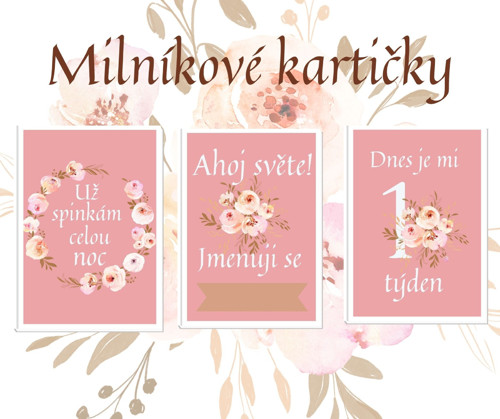 Milníkové kartičky PINK