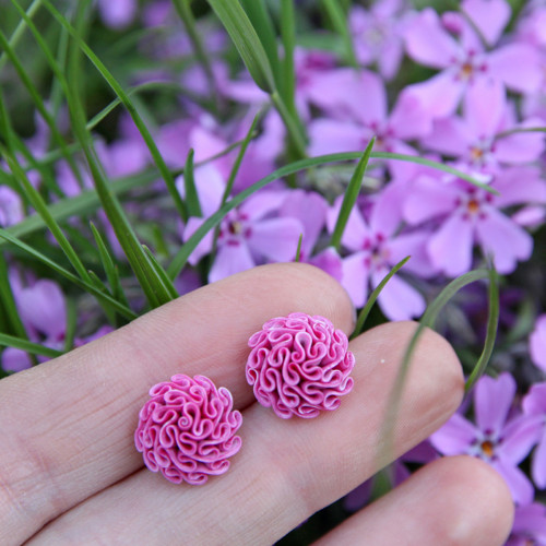 Náušnice pink — foto 1
