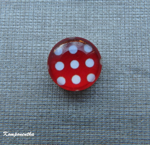 Skleněný kabošon 12mm 1kus