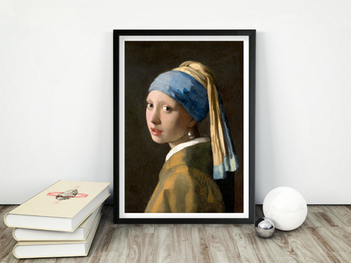 Vintage plakát Dívka s perlou - Jan Vermeer