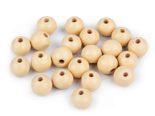 Dřevěné korálky 10 mm (20g) - přírodní