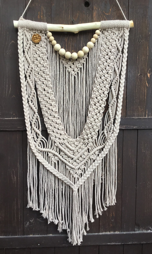 Macrame závěsná dekorace korálky — foto 1