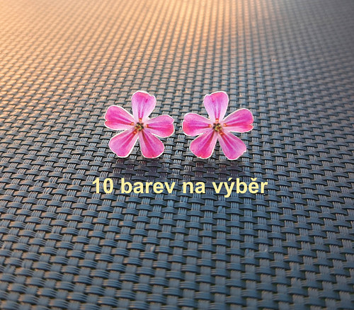 Náušnice kvítka (10 barev na výběr),chir.ocel
