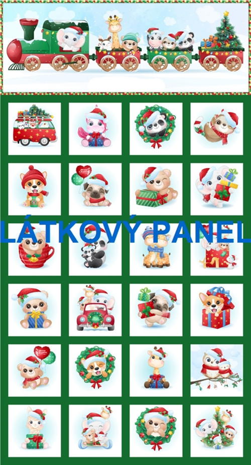Bavlněný panel 33 x 60 cm