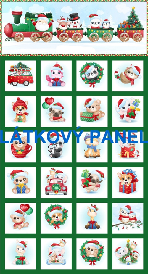 Bavlněný panel 33 x 60 cm