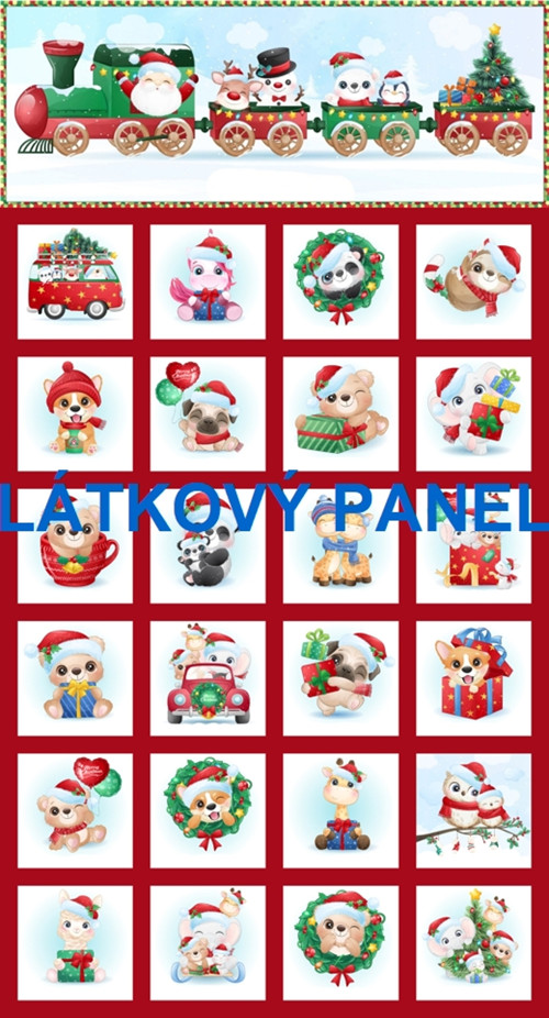 Bavlněný panel 33 x 60 cm