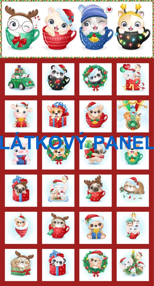 Bavlněný panel 33 x 60 cm