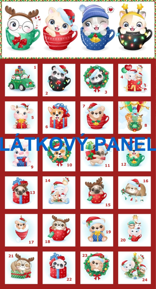 Bavlněný panel 33 x 60 cm