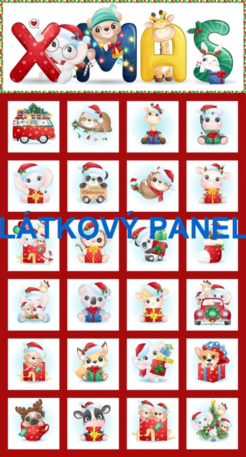 Bavlněný panel 33 x 60 cm
