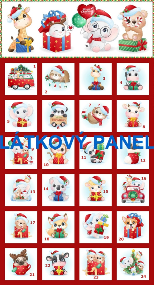 Bavlněný panel 33 x 60 cm