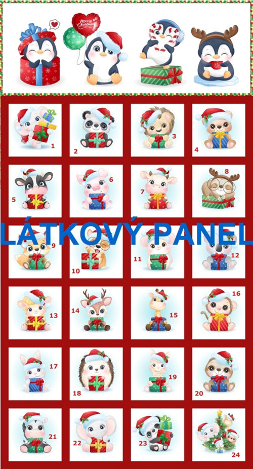 Bavlněný panel 33 x 60 cm