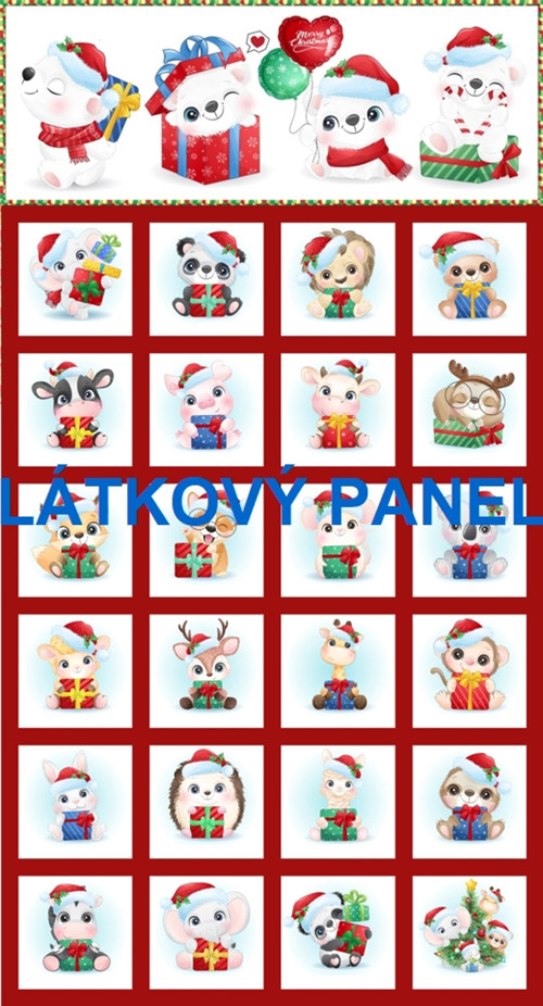 Bavlněný panel 33 x 60 cm