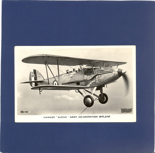 Letadlo Hawker Audax - pohlednice