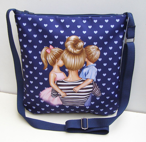 Modrá kabelka Crossbody