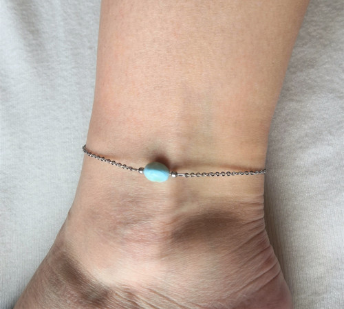 Přírodní larimar*nákotník*chirurgická ocel