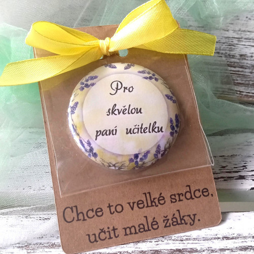 Placka magnet na kartičce - Pro paní učitelku