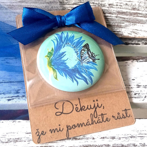 Placka magnet na kartičce - Děkuji, že mi pomáháte