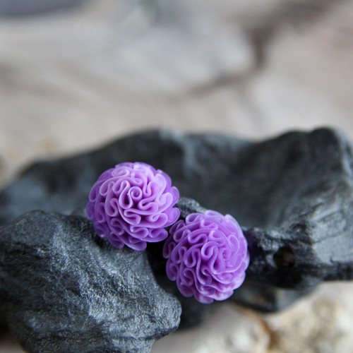 Náušnice purpurové — foto 1
