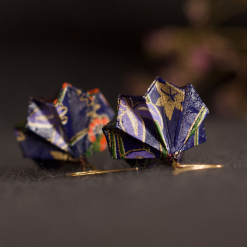 Origami náušnice – kosatce — foto 1