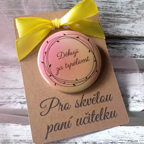 Placka špendlík - Pro paní učitelku — foto 1