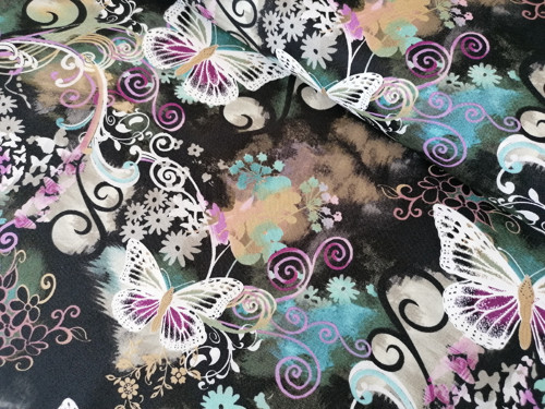 Bavlnená látka Filigree Flutter Multi