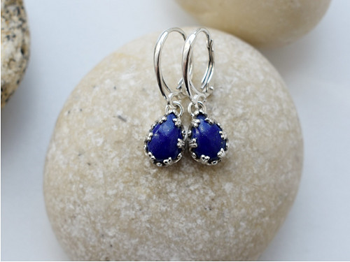 Náušnice lapis lazuli - Ag — foto 1