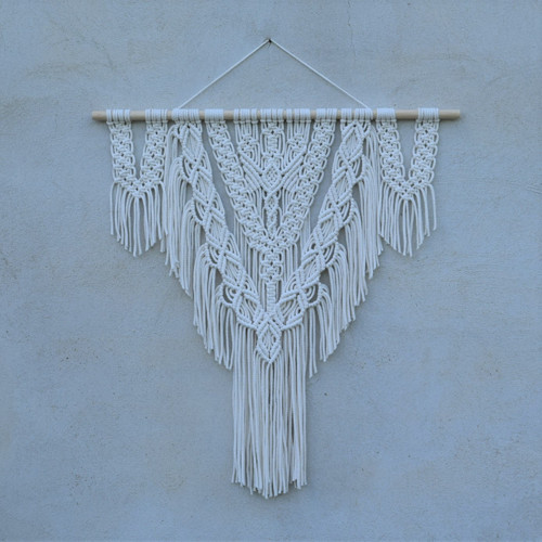 Macramé dekorace - ecru — foto 1
