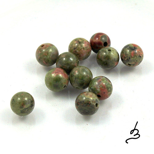 Kulička unakitu 6 mm - 10 ks
