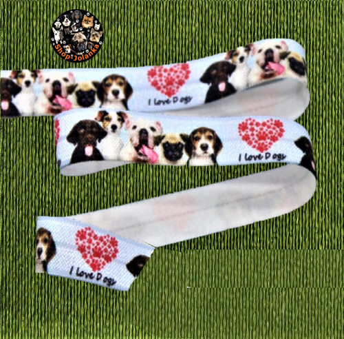 PEJSCI "I LOVE DOG" PRUŽENKA GUMIČKA 1 m/15 mm