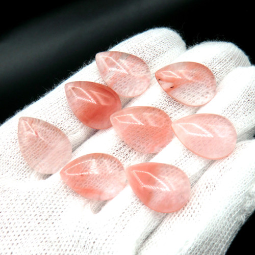 Křišťál kabošon 20 x 15 mm * Cherry quartz .