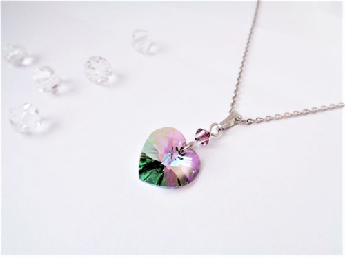 Srdce swarovski náhrdelník