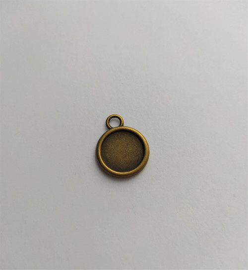 Kovové lůžko pr.14mm hladké (5ks) - staromosaz