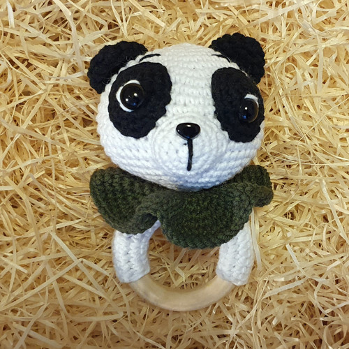 Chrastítko panda zelená