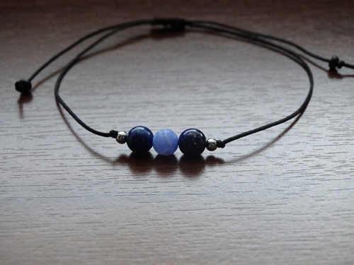 Náramek Lapis lazuli_achát