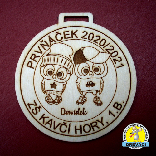 Dřevěné MEDAILE PRVŇÁČEK
