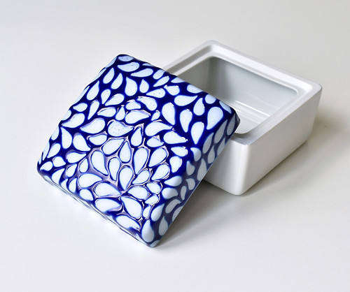 Porcelánová dóza Kobaltová originál — foto 1