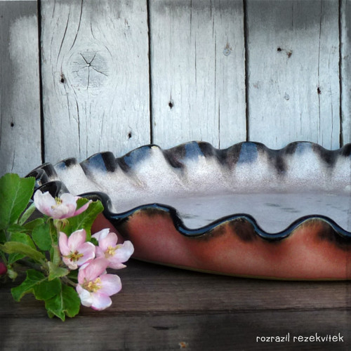 Keramická forma na koláč 40cm - jabloňková