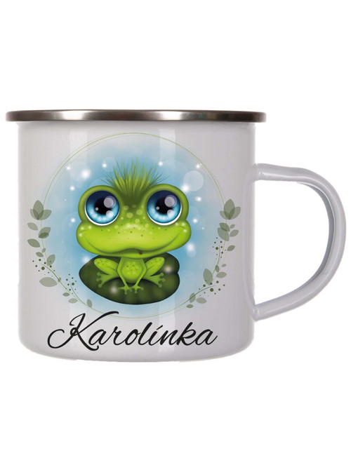 Plecháček "Žabička" se jménem