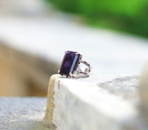 Nerezový prsten...." Deep purple" — foto 1