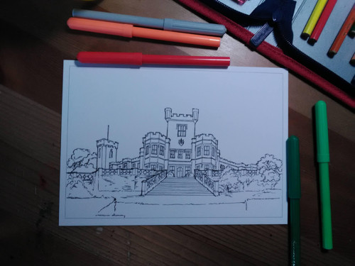 Hrádek u Nechanic (pohlednice k vybarvení A5)