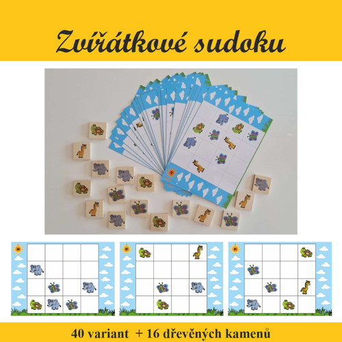 Zvířátkové sudoku včetně kamenů