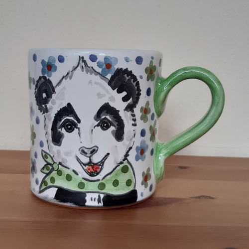 Hrnek - Panda v zeleném šátku Akce