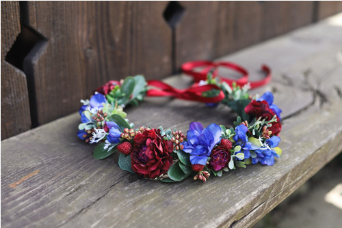 Boho vínovo-modrý — foto 1