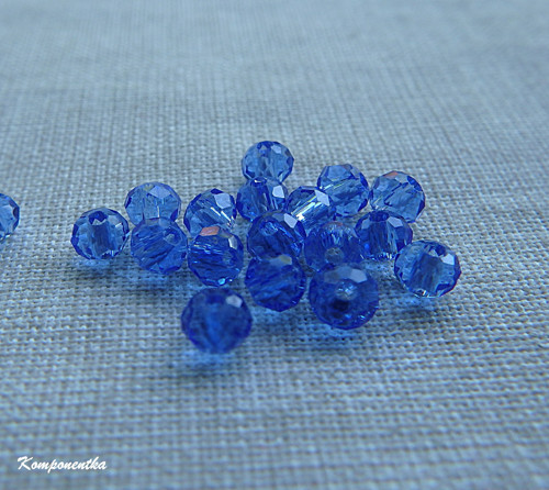 Skleněné korálky broušené 3x4mm 20kusů
