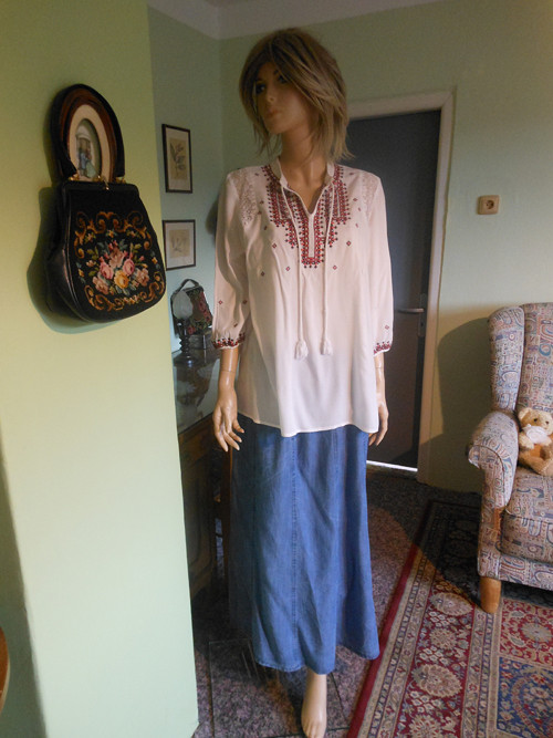 Boho tunika vyšívaná, vel.UNI — foto 1