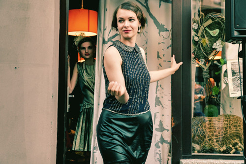 Vintage top korálky vyšívaný — foto 1