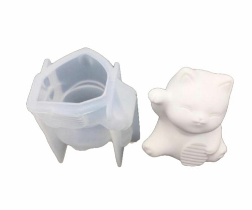 1pc Lucky Cat Chinese 3D Silicone Uv epoxidová